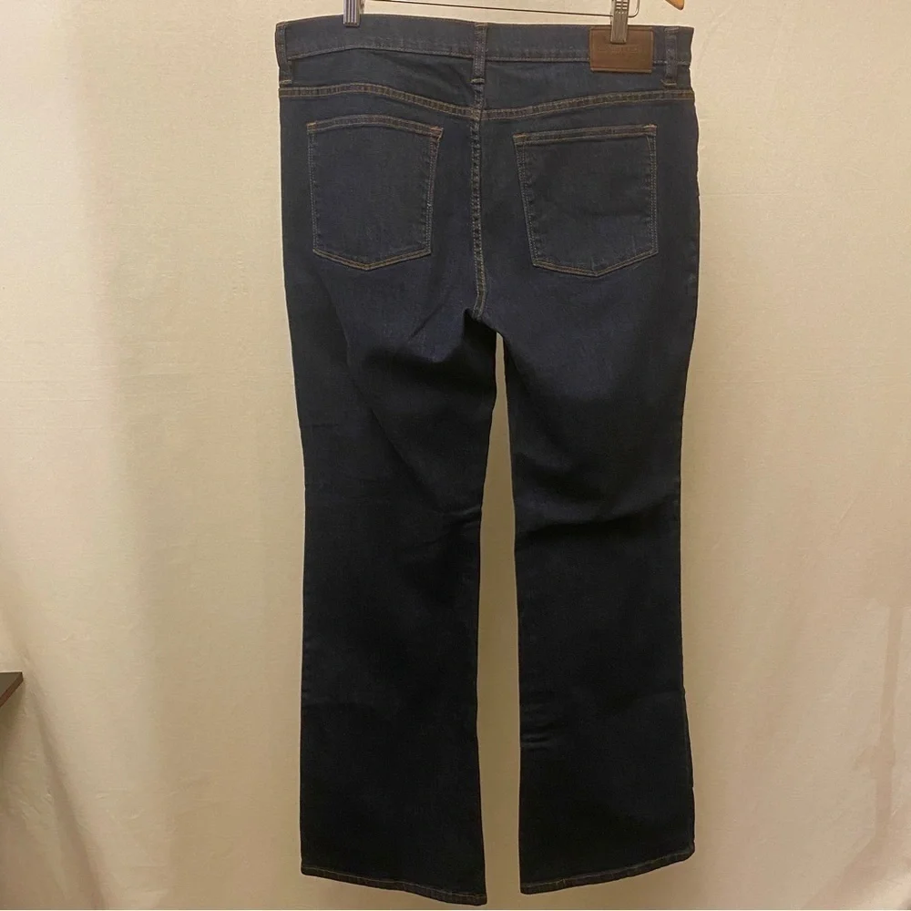 Lauren Ralph Lauren Sz 14 Mid Rise Boot Cut Jeans Women’s Dark Wash Stretch